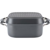 image:imageAnolon Advanced Home HardAnodized Nonstick Two Step Meal Set 11 Deep Square Grill Pan amp 7 Qt Roaster Moonstone