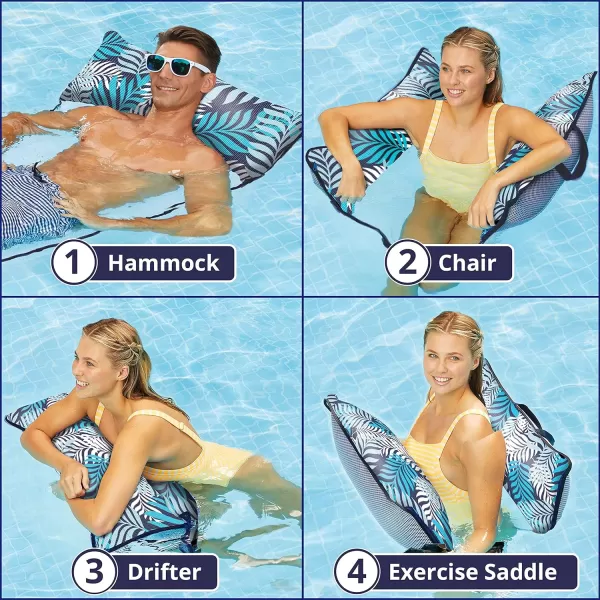 Aqua Original 4-in-1 Monterey Hammock Pool Float &amp; Water Hammock – Multi-Purpose, Inflatable Pool Floats for Adults – Patented Thick, Non-Stick PVC Material