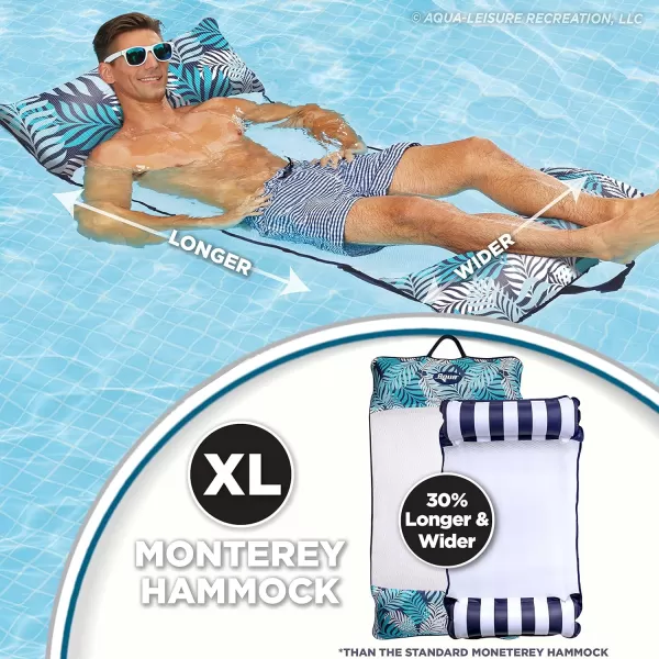 Aqua Original 4-in-1 Monterey Hammock Pool Float &amp; Water Hammock – Multi-Purpose, Inflatable Pool Floats for Adults – Patented Thick, Non-Stick PVC Material