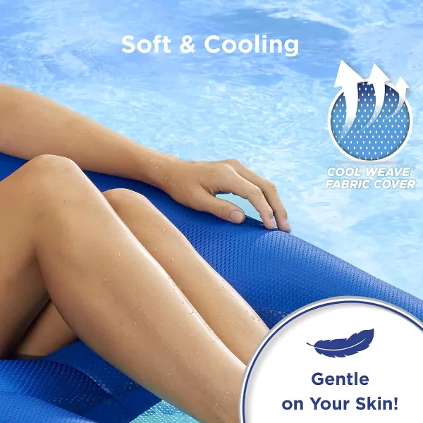 Aqua Ultimate 2-in-1 Pool Float Lounge – Extra Large – Inflatable Pool Floats for Adults with Adjustable Backrest &amp; Cupholder Caddy – Multiple Colors/Styles