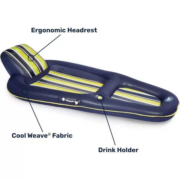 Aqua Ultimate 2-in-1 Pool Float Lounge – Extra Large – Inflatable Pool Floats for Adults with Adjustable Backrest &amp; Cupholder Caddy – Multiple Colors/Styles
