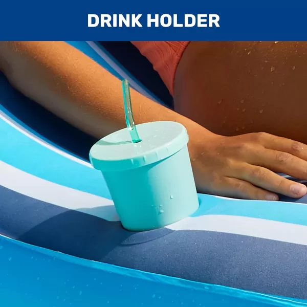 Aqua Ultimate 2-in-1 Pool Float Lounge – Extra Large – Inflatable Pool Floats for Adults with Adjustable Backrest &amp; Cupholder Caddy – Multiple Colors/Styles