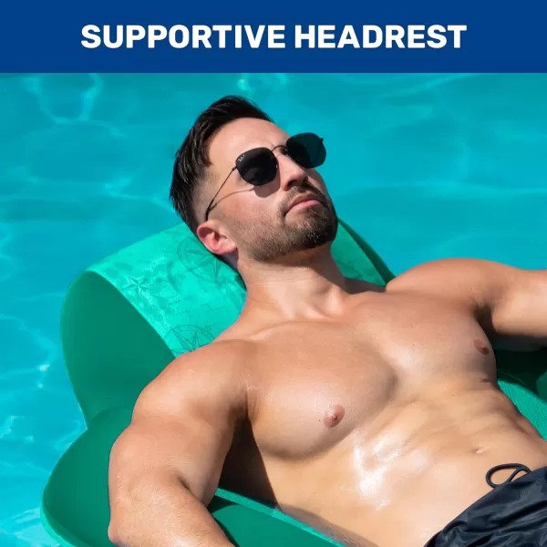 Aqua Ultimate 2-in-1 Pool Float Lounge – Extra Large – Inflatable Pool Floats for Adults with Adjustable Backrest &amp; Cupholder Caddy – Multiple Colors/Styles