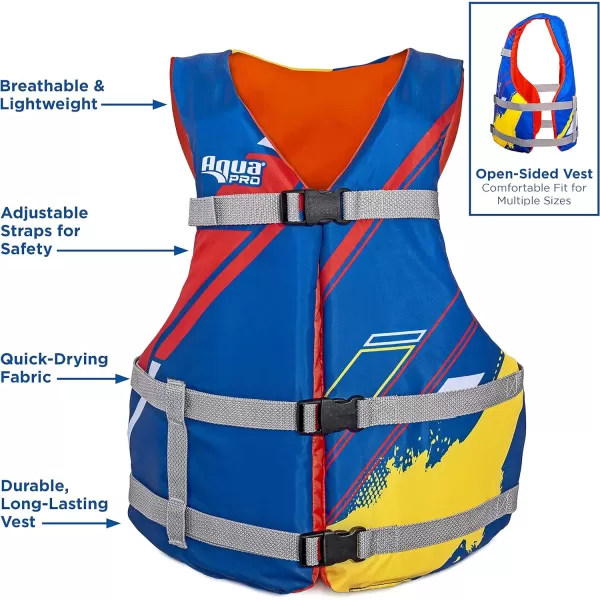 Oceans 7 US Coast Guard Approved, Infant-Child-Youth Life Jacket Vest – Sizes for 8-90 lbs. – Type III Vest, PFD, Personal Flotation Device