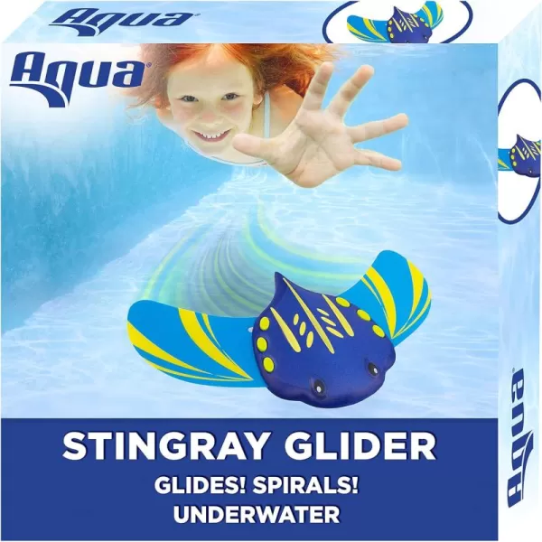 AQUA Stingray Underwater Glider, Swimming Pool Toy, Self-Propelled, Adjustable Fins, Travels up to 60 Feet, Dive and Retrieve Pool Toy