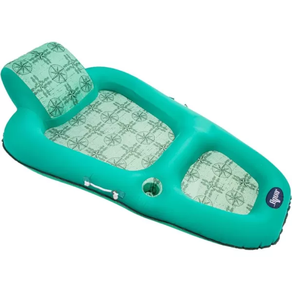 Aqua Ultimate 2-in-1 Pool Float Lounge – Extra Large – Inflatable Pool Floats for Adults with Adjustable Backrest &amp; Cupholder Caddy – Multiple Colors/Styles