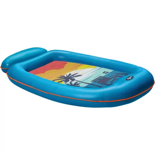 Aqua Ultimate 2-in-1 Pool Float Lounge – Extra Large – Inflatable Pool Floats for Adults with Adjustable Backrest &amp; Cupholder Caddy – Multiple Colors/Styles