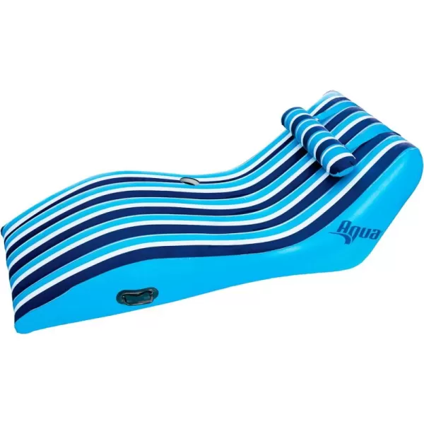 Aqua Ultimate 2-in-1 Pool Float Lounge – Extra Large – Inflatable Pool Floats for Adults with Adjustable Backrest &amp; Cupholder Caddy – Multiple Colors/Styles