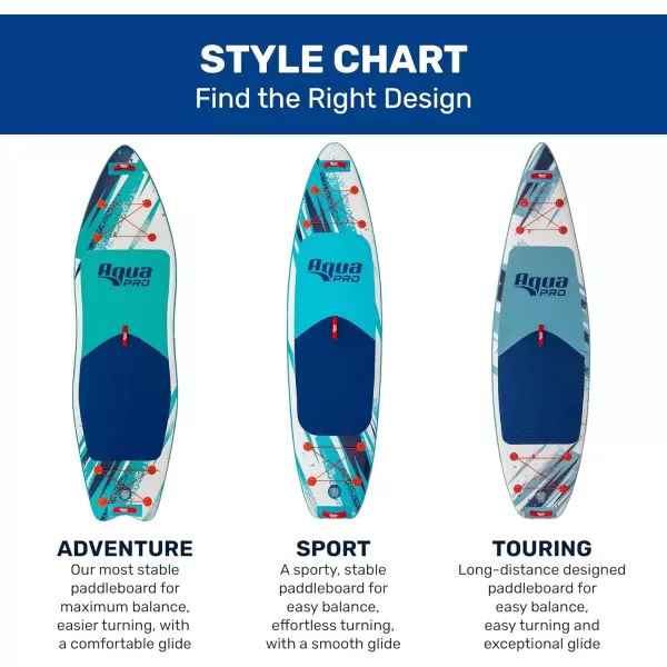 imageAqua PRO Halcyon Touring Inflatable StandUp Paddleboard iSUP Sleek Stable Design with NonSlip EVA Deck Includes Paddle Ankle Leash Pump and CarryStorage BagTouring