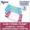 imageAqua 4in1 Monterey Hammock Pool Float ampamp Water Hammocks  234 Multipacks  Multiple ColorsStyles  for Adults and Kids FloatingLight Blue  BurgundyWhite Stripe