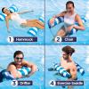 imageAqua 4in1 Monterey Hammock Pool Float ampamp Water Hammocks  234 Multipacks  Multiple ColorsStyles  for Adults and Kids FloatingLight Blue  NavyWhite