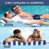 imageAqua 4in1 Monterey Hammock Pool Float ampamp Water Hammocks  234 Multipacks  Multiple ColorsStyles  for Adults and Kids FloatingNavy 12 Person XL Hammock