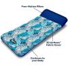 imageAqua Comfort Pool Float Lounge  Inflatable Pool Floats for Adults with Headrest ampamp Footrest  Multiple ColorsOversized Contour 18 Pocket Lounge Blue Fern