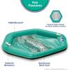 imageAqua Pool Chair Float Lounge for Adults  Multiple ColorsShapesStyles  for Adults and Kids FloatingHex Pool Chair Teal Fern