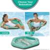 imageAqua Pool Chair Float Lounge for Adults  Multiple ColorsShapesStyles  for Adults and Kids FloatingHex Pool Chair Teal Fern