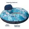 imageAqua Pool Chair Float Lounge for Adults  Multiple ColorsShapesStyles  for Adults and Kids FloatingSupreme Lake River Tube Blue Fern