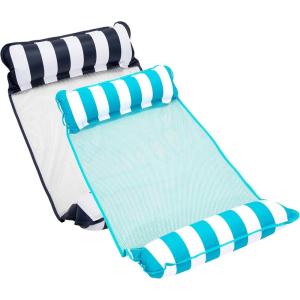 imageAqua 4in1 Monterey Hammock Pool Float ampamp Water Hammocks  234 Multipacks  Multiple ColorsStyles  for Adults and Kids FloatingLight Blue  NavyWhite