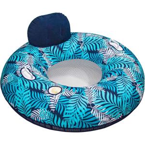 imageAqua Pool Chair Float Lounge for Adults  Multiple ColorsShapesStyles  for Adults and Kids FloatingSupreme Lake River Tube Blue Fern