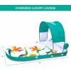 imageAQUA Oversized Paradise Pool Float Lounge with Adjustable UPF50 CanopyAQUA Oversized Paradise Pool Float Lounge with Adjustable UPF50 Canopy
