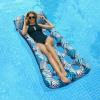 imageAqua 18Pocket Inflatable Contour Lounge Luxury Fabric Suntanner Pool Float Heavy Duty Blue Ferns