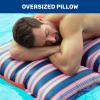 imageAqua 3in1 Fold ampamp Go Tanning Pool Float Mat and Tanning Pool Lounger  Padded Mat for Land or Water with Carry Strap  Multiple ColorsConvertible Dual Lounge BlueOrange