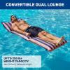 imageAqua 3in1 Fold ampamp Go Tanning Pool Float Mat and Tanning Pool Lounger  Padded Mat for Land or Water with Carry Strap  Multiple ColorsConvertible Dual Lounge BlueOrange