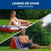 imageAqua 3in1 Fold ampamp Go Tanning Pool Float Mat and Tanning Pool Lounger  Padded Mat for Land or Water with Carry Strap  Multiple ColorsConvertible Dual Lounge BlueOrange