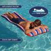 imageAqua 3in1 Fold ampamp Go Tanning Pool Float Mat and Tanning Pool Lounger  Padded Mat for Land or Water with Carry Strap  Multiple ColorsFold N Go Deluxe Float BlueOrange