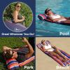 imageAqua 3in1 Fold ampamp Go Tanning Pool Float Mat and Tanning Pool Lounger  Padded Mat for Land or Water with Carry Strap  Multiple ColorsFold N Go Deluxe Float BlueOrange