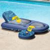 imageAqua Campania Ultimate 2in1 Pool Float Lounge  Extra Large  Inflatable Pool Floats for Adults with Adjustable Backrest ampamp Cupholder Caddy  Multiple ColorsStylesAqua Teal Campania 2in1 Recliner
