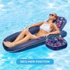 imageAqua Campania Ultimate 2in1 Pool Float Lounge  Extra Large  Inflatable Pool Floats for Adults with Adjustable Backrest ampamp Cupholder Caddy  Multiple ColorsStylesAqua Navy Campania 2in1 Recliner