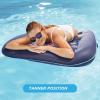 imageAqua Campania Ultimate 2in1 Pool Float Lounge  Extra Large  Inflatable Pool Floats for Adults with Adjustable Backrest ampamp Cupholder Caddy  Multiple ColorsStylesAqua Navy Campania 2in1 Recliner