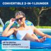 imageAqua Campania Ultimate 2in1 Pool Float Lounge  Extra Large  Inflatable Pool Floats for Adults with Adjustable Backrest ampamp Cupholder Caddy  Multiple ColorsStylesAqua Royal Campania 2in1 Recliner