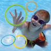 imageAqua Classic Dive Rings 6 Pack Pool Toys for Kids Toddlers Teens Pool Game EZ Grab Large Diameter Swim Diving Rings Red AQT4953