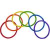 imageAqua Classic Dive Rings 6 Pack Pool Toys for Kids Toddlers Teens Pool Game EZ Grab Large Diameter Swim Diving Rings Red AQT4953