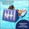 imageAqua Deluxe Contour Pool Chair Lounge Luxury Fabric Suntanner Adult Size Pool Float Lake Floating Chair Heavy Duty BlueWhite FernContour Chair Float Blue Fern