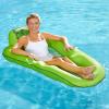 imageAqua Luxurious Inflatable Outdoor Swimming Pool Lounger Hammock Float with Sunshade CanopyLuxury Lounge Lime Green