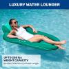 imageAqua Luxury Water Pool Lounge  Extra Large  Inflatable Pool Floats for Adults with Headrest Backrest Footrest ampamp Cupholder  Multiple ColorsStylesUltimate Teal Compass Rose Print