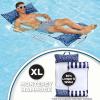 imageAqua Original 4in1 Monterey Hammock Pool Float ampamp Water Hammock  MultiPurpose Inflatable Pool Floats for Adults  Patented Thick NonStick PVC MaterialSupreme Hammock  Blue Orchid