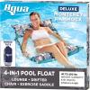 imageAqua Original 4in1 Monterey Hammock Pool Float ampamp Water Hammock  MultiPurpose Inflatable Pool Floats for Adults  Patented Thick NonStick PVC MaterialResort Hammock Antigua Blue