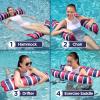 imageAqua Original 4in1 Monterey Hammock Pool Float ampamp Water Hammock  MultiPurpose Inflatable Pool Floats for Adults  Patented Thick NonStick PVC MaterialBurgundy XL Hammock