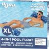 imageAqua Original 4in1 Monterey Hammock Pool Float ampamp Water Hammock  MultiPurpose Inflatable Pool Floats for Adults  Patented Thick NonStick PVC MaterialSupreme Hammock  Blue Orchid