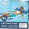 imageAqua Original 4in1 Monterey Hammock Pool Float ampamp Water Hammock  MultiPurpose Inflatable Pool Floats for Adults  Patented Thick NonStick PVC MaterialNavy XL Hammock