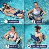 imageAqua Original 4in1 Monterey Hammock Pool Float ampamp Water Hammock  MultiPurpose Inflatable Pool Floats for Adults  Patented Thick NonStick PVC MaterialResort Hammock Navy  Green