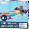 imageAqua Original 4in1 Monterey Hammock Pool Float ampamp Water Hammock  MultiPurpose Inflatable Pool Floats for Adults  Patented Thick NonStick PVC MaterialBurgundy XL Hammock