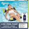 imageAqua Original 4in1 Monterey Hammock Pool Float ampamp Water Hammock  MultiPurpose Inflatable Pool Floats for Adults  Patented Thick NonStick PVC MaterialResort Hammock Navy  Green