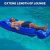 imageAqua Premium Convertible Pool Float Lounge  Extra Large  Heavy Duty Inflatable Pool Floats for Adults with Cupholder  Multiple ColorsSupreme Lounge Pineapple Hibiscus