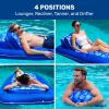 imageAqua Premium Convertible Pool Float Lounge  Extra Large  Heavy Duty Inflatable Pool Floats for Adults with Cupholder  Multiple ColorsSupreme Lounge Pineapple Hibiscus