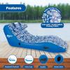 imageAqua UltraComfort Floating Pool Chair ampamp Lake Raft with Pillow  Heavy Duty Pool Float Lake Floating ChairUltimate Comfort Recliner Lounge  One 1person  Royal