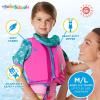 imageSwimSchool Kids Swim Trainer Vests for Toddlers Ages 26  BoysGirls  Multiple ColorsStyles  Learn to Swim FloatiesML PinkAqua Swim Vest w ChinUp Collar
